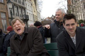 Good times on the set of "In Bruges"...before Focus Features dropped the ball.